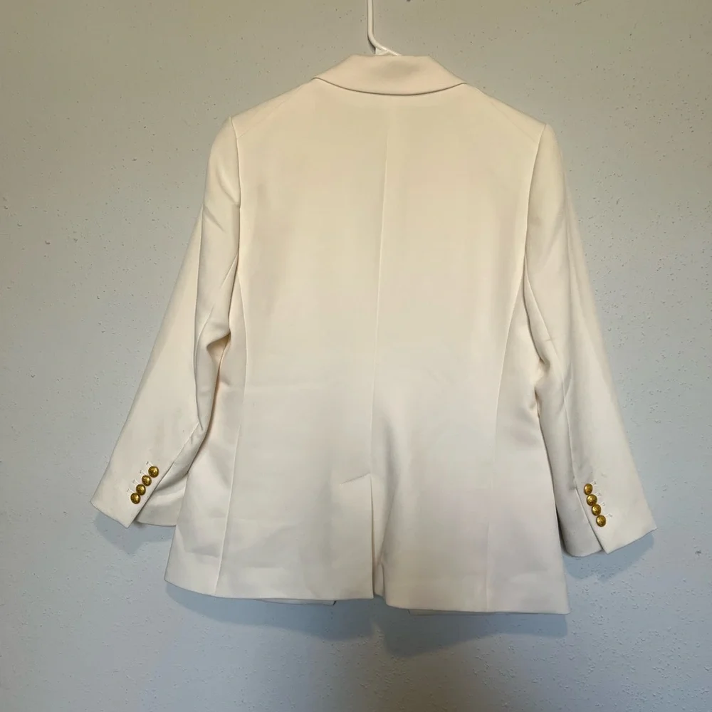Express Cream and Gold Double-Breasted Blazer, size 12 - Picture 4 of 7